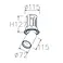 Technical dimension drawing for D72mm high-output trimless pull out spotlight showing 127mm height and 95mm cutout.